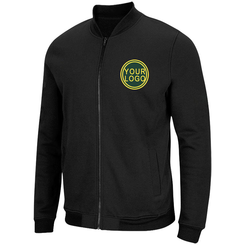 Custom Long Sleeve Windbreaker Jackets Uniform Printed Your Logo Name Number Black-Green-Yellow enthsush