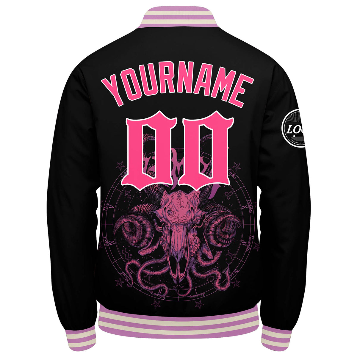 Custom Varsity Jacket Letterman jacket for Men, Women and Youth Pink enthsush