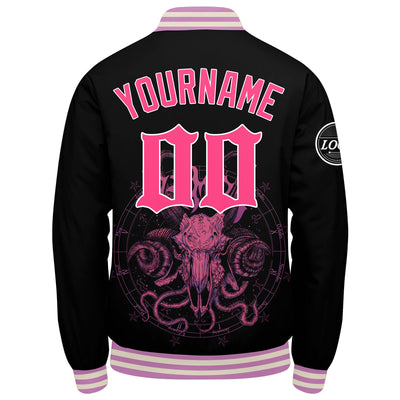 Custom Varsity Jacket Letterman jacket for Men, Women and Youth Pink enthsush