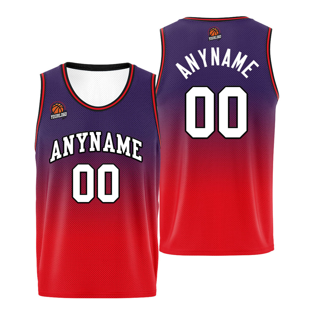 Custom Basketball Jersey Personalized Stitched Team Name Number Logo Black&Red enthsush