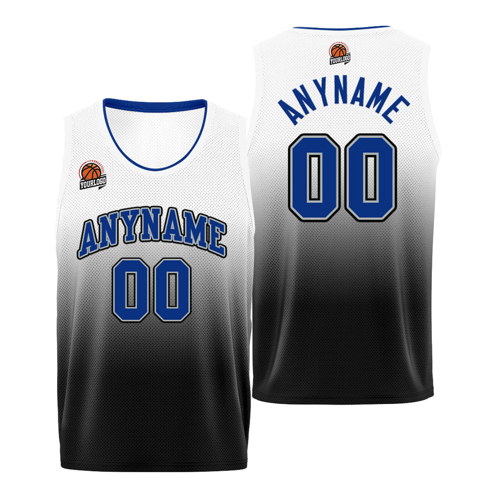 Custom Basketball Jersey Personalized Stitched Team Name Number Logo Black&Royal enthsush