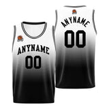 Custom Basketball Jersey Personalized Stitched Team Name Number Logo Grey&Black