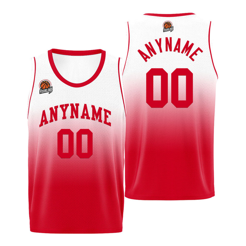 Custom Basketball Jersey Personalized Stitched Team Name Number Logo Red&Black