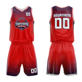 Custom Basketball Jersey Uniform Suit Printed Your Logo Name Number Red-Navy