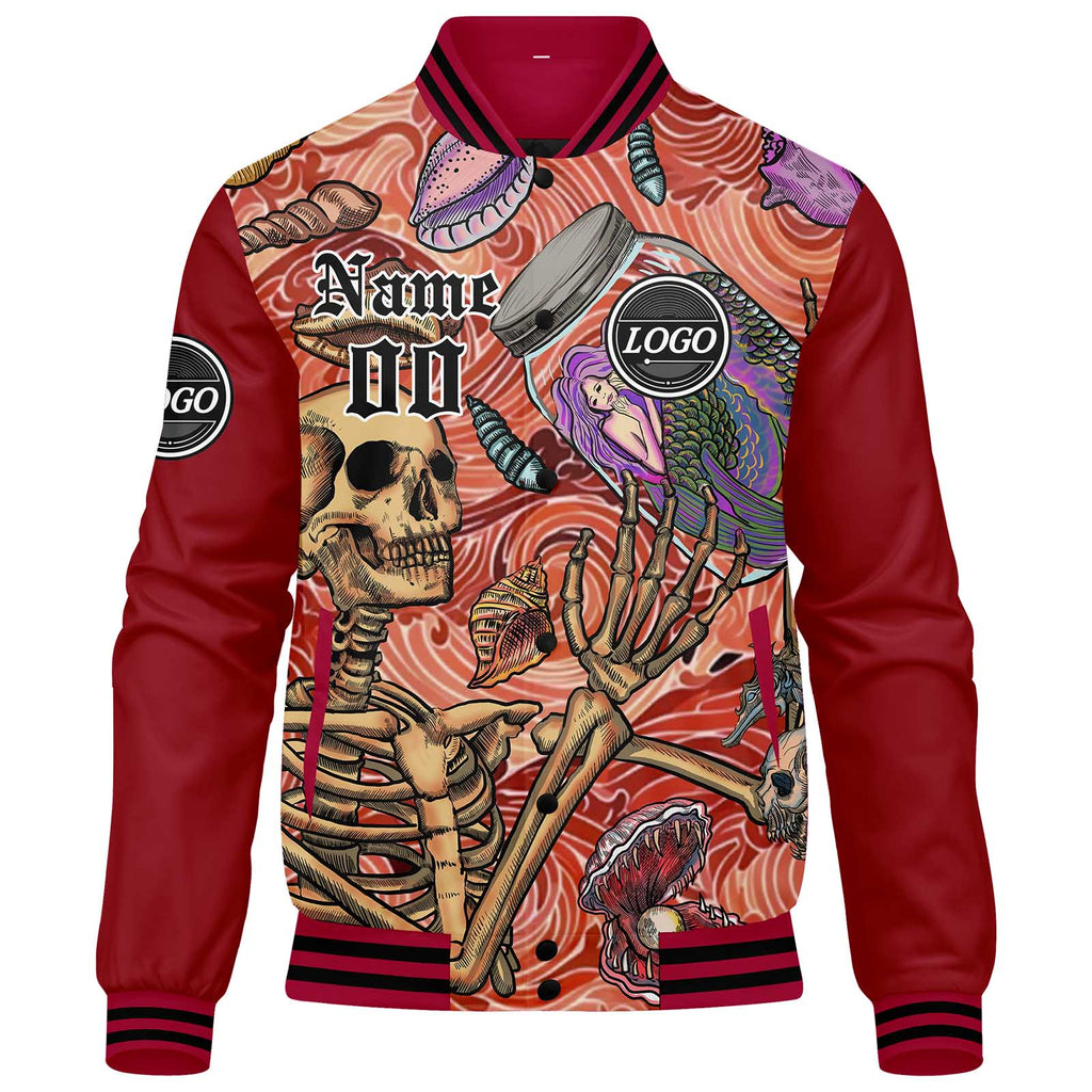 Custom Varsity Jacket Letterman jacket for Men, Women and Youth Red enthsush