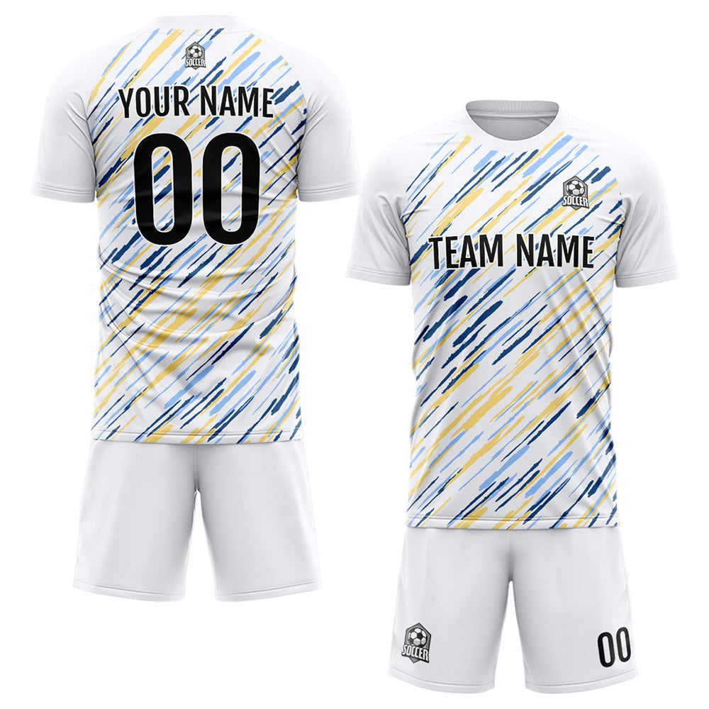 Custom Soccer Jerseys for Men Women Personalized Soccer Uniforms for Adult and Kid White&Black enthsush