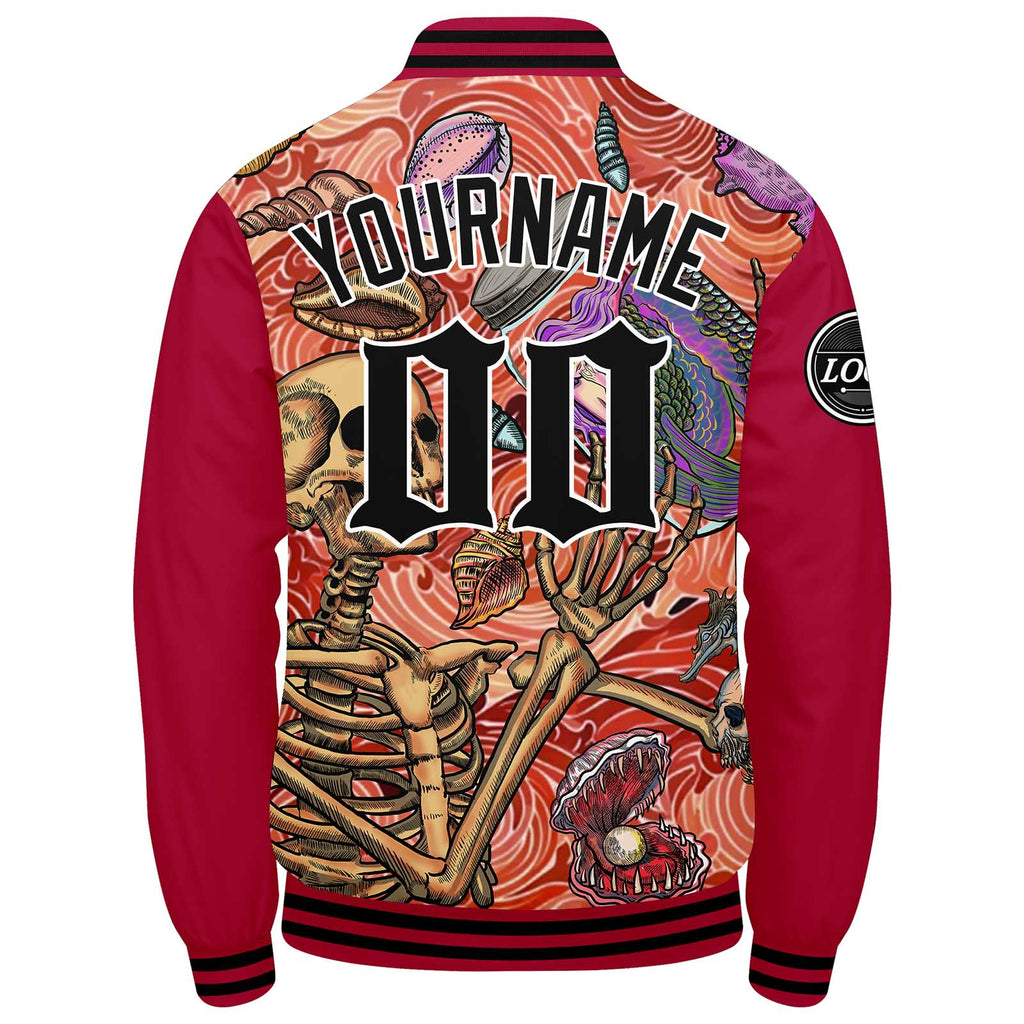 Custom Varsity Jacket Letterman jacket for Men, Women and Youth Red enthsush