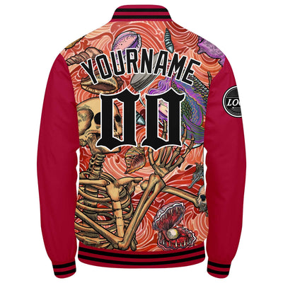 Custom Varsity Jacket Letterman jacket for Men, Women and Youth Red enthsush