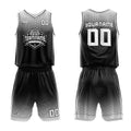 Custom Basketball Jersey Uniform Suit Printed Your Logo Name Number Black-White enthsush