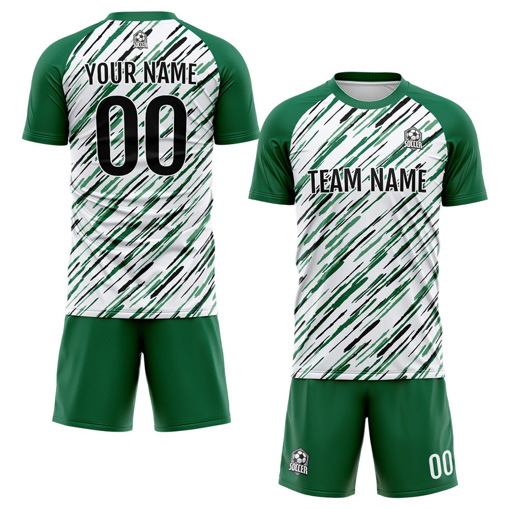 Custom Soccer Jerseys for Men Women Personalized Soccer Uniforms for Adult and Kid Green&Black enthsush