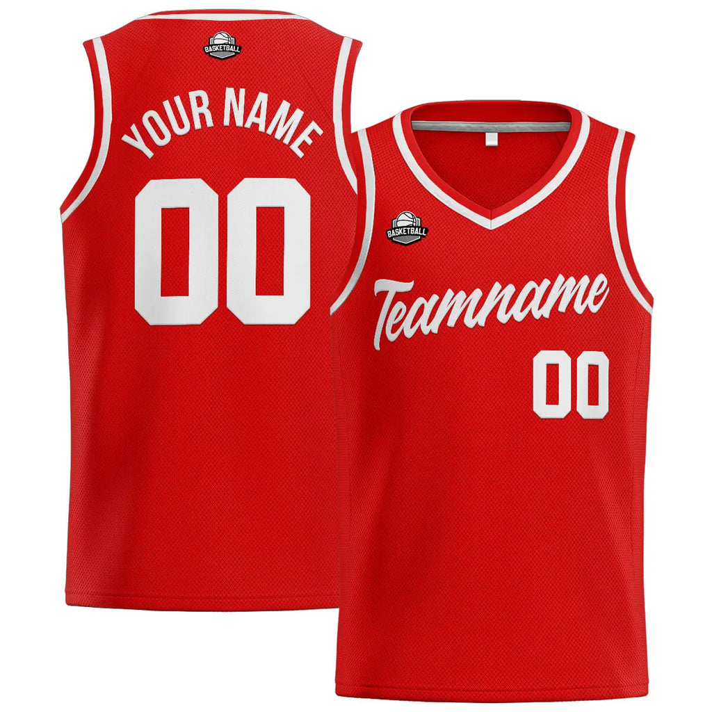 Custom Stitched Basketball Jersey for Men, Women  And Kids Red-White enthsush