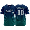 Custom Full Print Design Authentic Baseball Jersey green-navy enthsush