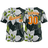 Custom Full Print Design Authentic Baseball Jersey gray-black-orange