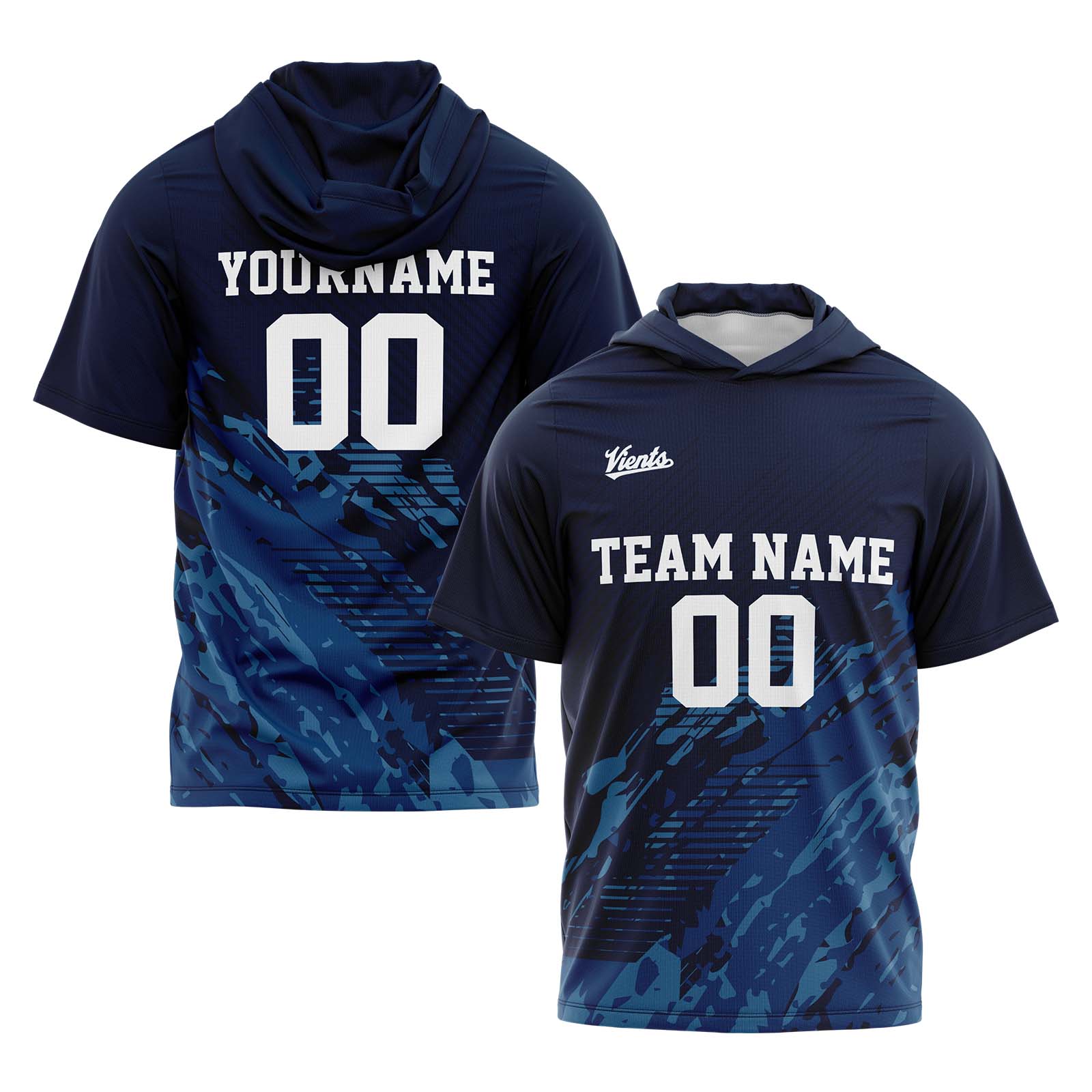 Custom Navy Sleeve Hoodies for Men Women Shirts with Hoods Printed Name Logo enthsush