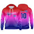 Custom Gradient Hoodie For Man Woman Girl Boy Print Your Logo Name Number Red Purple Blue enthsush