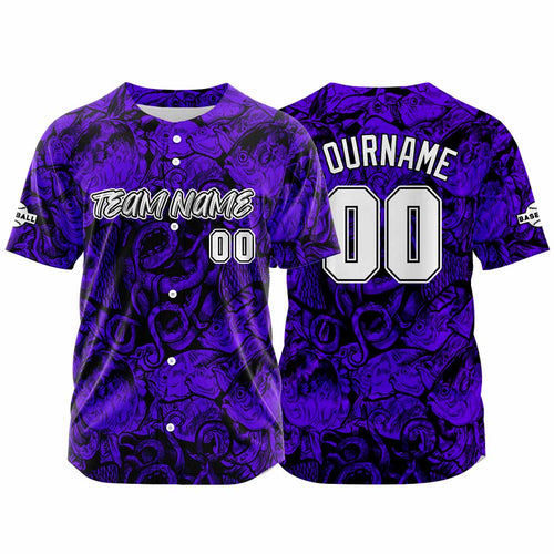 Custom Baseball Uniforms High-Quality for Adult Kids Optimized for Performance Seabed-Purple enthsush