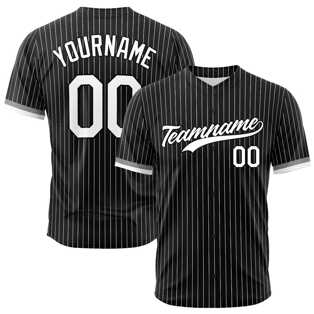 Custom Full Print Design Authentic Baseball Jersey stripe enthsush