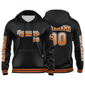 Custom Orange Black  Sweatshirt Hoodie For Men Women Girl Boy Print Your Logo Name Number enthsush