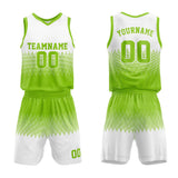 Custom Basketball Jersey Uniform Suit Printed Your Logo Name Number Green-White