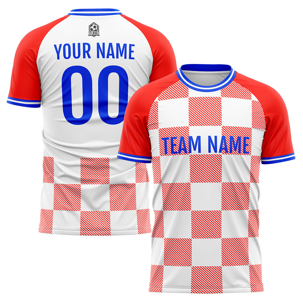 Custom Soccer Jerseys for Men Women Personalized Soccer Uniforms for Adult and Kid Red&White enthsush