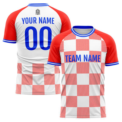 Custom Soccer Jerseys for Men Women Personalized Soccer Uniforms for Adult and Kid Red&White enthsush