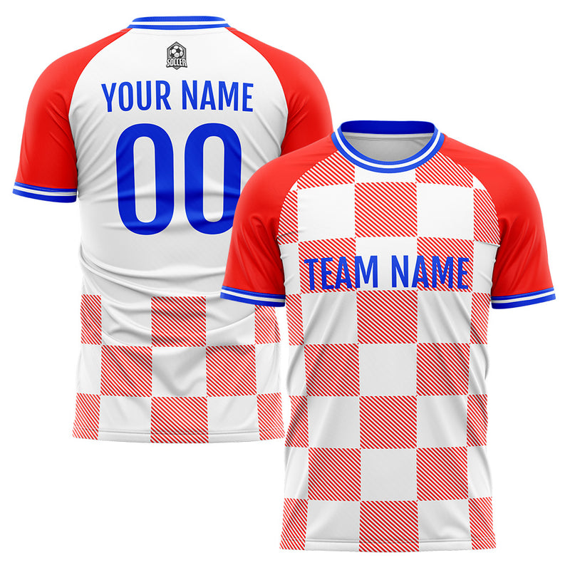 Custom Soccer Jerseys for Men Women Personalized Soccer Uniforms for Adult and Kid Red&White