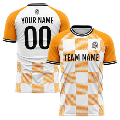 Custom Soccer Jerseys for Men Women Personalized Soccer Uniforms for Adult and Kid Orange-White enthsush