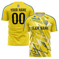 Custom Soccer Jerseys for Men Women Personalized Soccer Uniforms for Adult and Kid Yellow enthsush