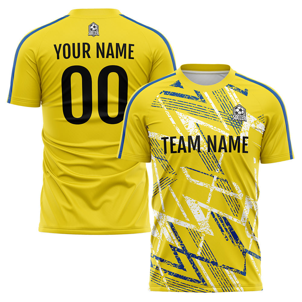 Custom Soccer Jerseys for Men Women Personalized Soccer Uniforms for Adult and Kid Yellow enthsush