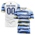Custom Soccer Jerseys for Men Women Personalized Soccer Uniforms for Adult and Kid Grey Blue enthsush