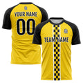Custom Soccer Jerseys for Men Women Personalized Soccer Uniforms for Adult and Kid Yellow-Black enthsush
