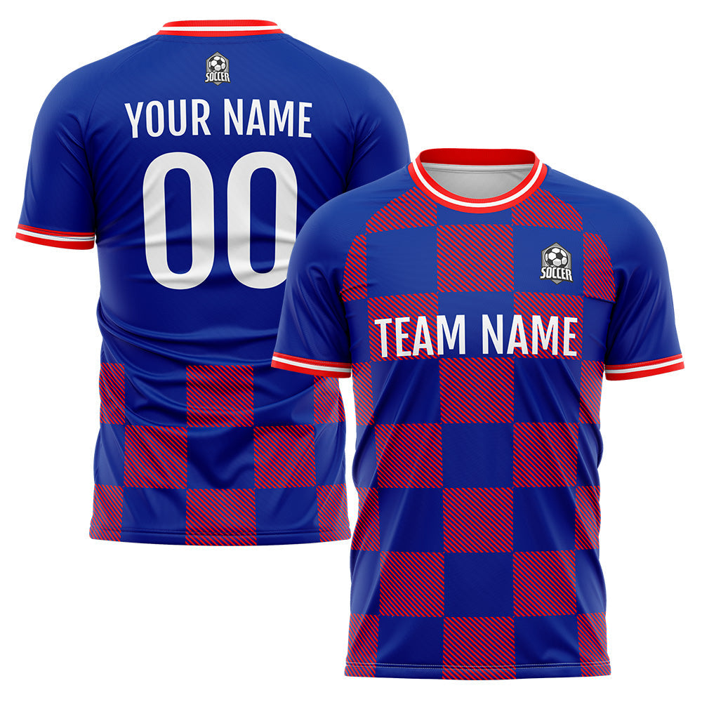 Custom Soccer Jerseys for Men Women Personalized Soccer Uniforms for Adult and Kid Red-Royal enthsush