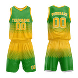 Custom Basketball Jersey Uniform Suit Printed Your Logo Name Number Yellow-Green