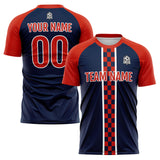 Custom Soccer Jerseys for Men Women Personalized Soccer Uniforms for Adult and Kid Red-Navy