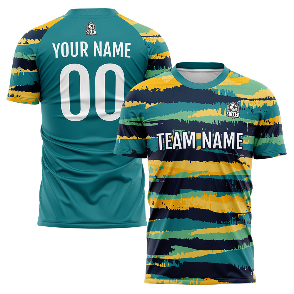 Custom Soccer Jerseys for Men Women Personalized Soccer Uniforms for Adult and Kid Teal enthsush
