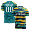 Custom Soccer Jerseys for Men Women Personalized Soccer Uniforms for Adult and Kid Teal enthsush