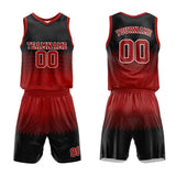 Custom Basketball Jersey Uniform Suit Printed Your Logo Name Number Red-Black