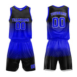 Custom Basketball Jersey Uniform Suit Printed Your Logo Name Number Royal-Black