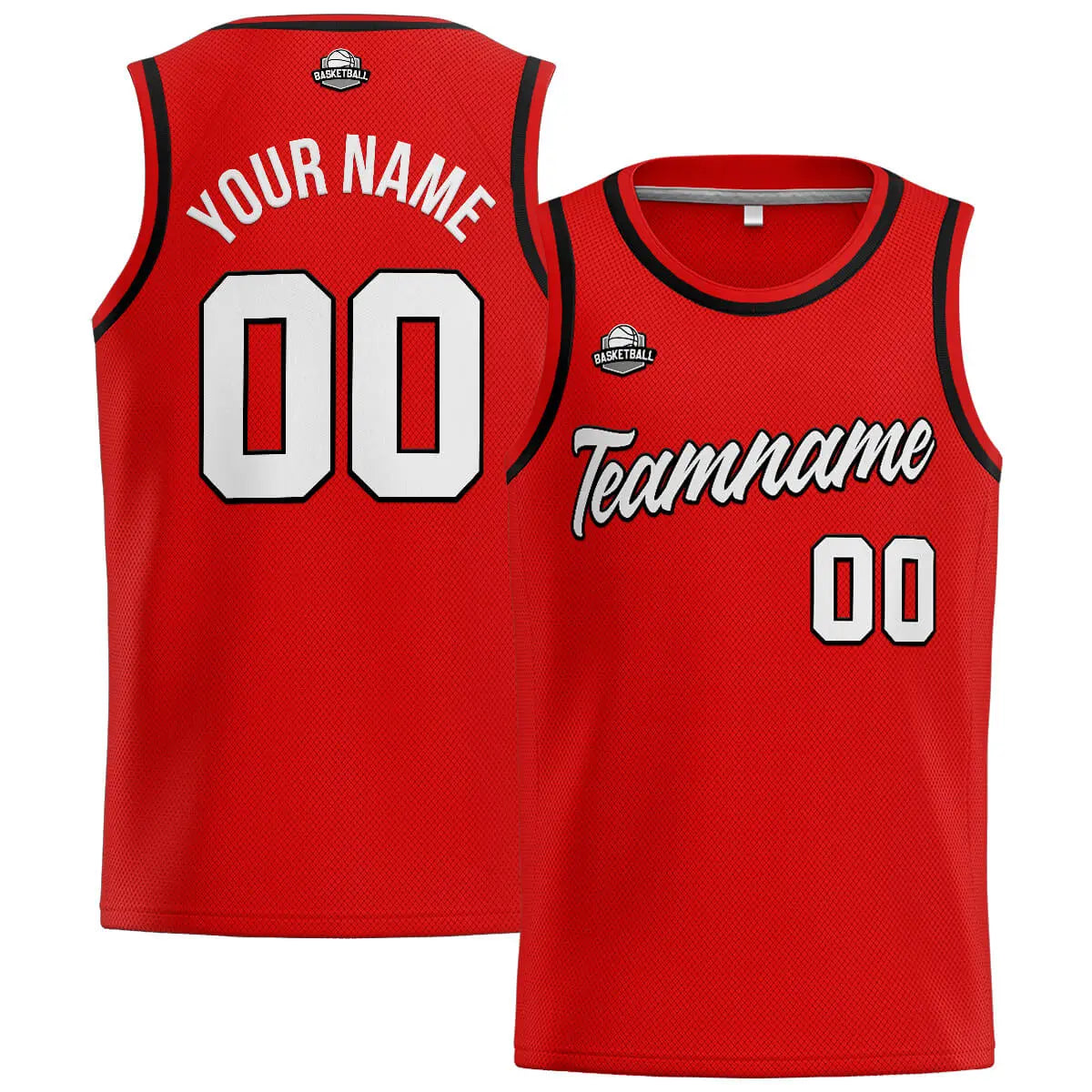 Custom Stitched Basketball Jersey for Men, Women  And Kids Red-Black enthsush