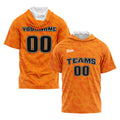 Custom Orange Short Sleeve Hoodies for Men Women Shirts with Hoods Printed Name Logo enthsush