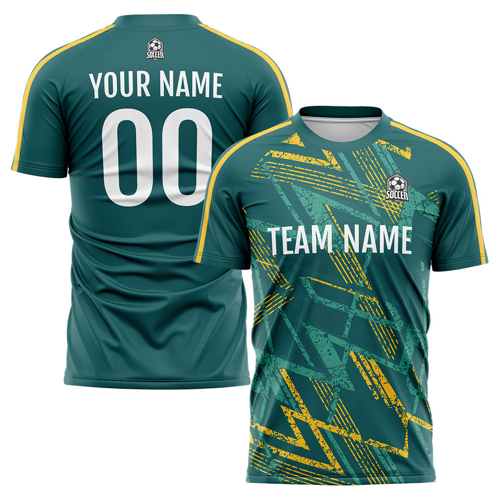 Custom Soccer Jerseys for Men Women Personalized Soccer Uniforms for Adult and Kid Green enthsush