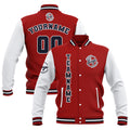 Custom Red White Navy Waterproof Varsity Jackets Personalized Stitched Name Number Logo to Letterman Jackets enthsush