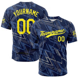 Custom Full Print Design Authentic Baseball Jersey navy-gray