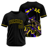Custom Baseball Uniforms High-Quality for Adult Kids Optimized for Performance Shark-Black&Yellow
