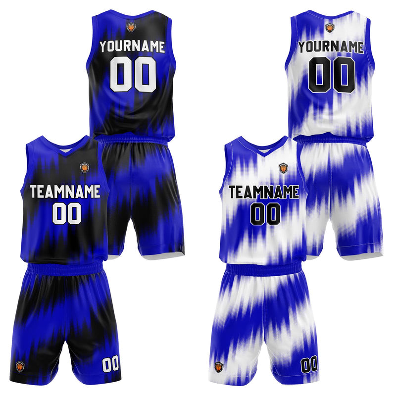 Custom Royal Reversible Basketball Suit for Adults and Kids Personalized Jersey