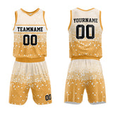 Custom Basketball Jersey Uniform Suit Printed Your Logo Name Number Yellow