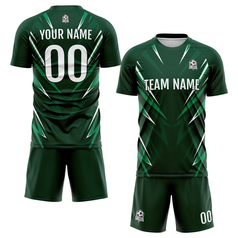Custom Drak Green Soccer Jerseys for Men Women Personalized Soccer Uniforms for Adult and Kid