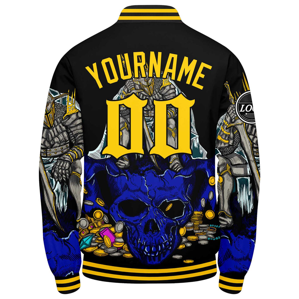 Custom Varsity Jacket Letterman jacket for Men, Women and Youth Royal Yellow enthsush