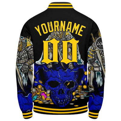Custom Varsity Jacket Letterman jacket for Men, Women and Youth Royal Yellow enthsush
