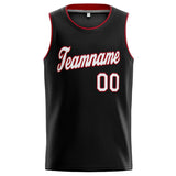 Custom Stitched Basketball Jersey for Men, Women And Kids Black-White-Red